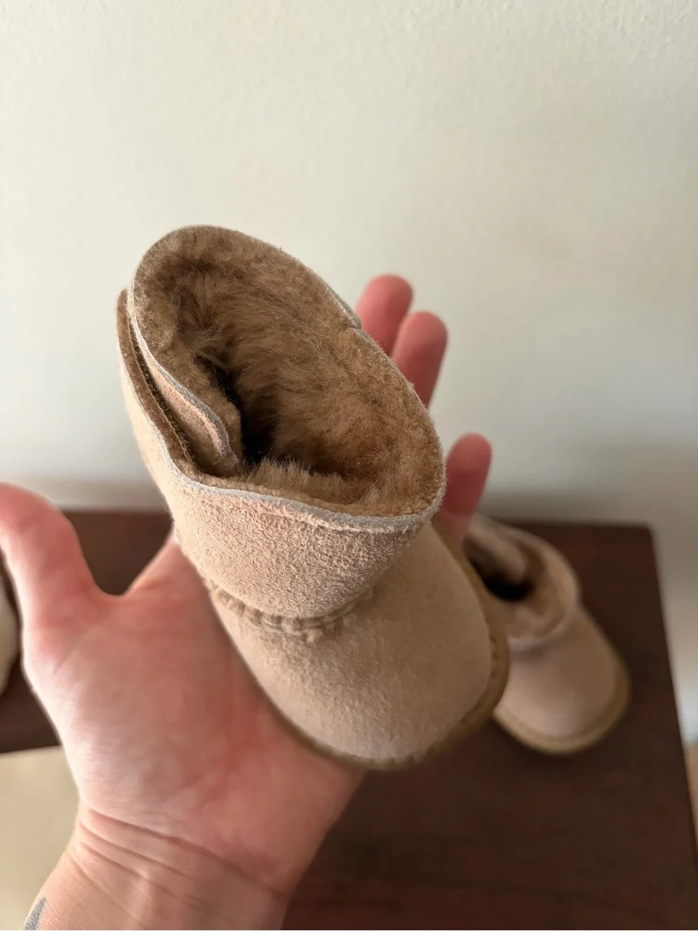 Baby Sheepskin Booties in Tan -similar to UGGs